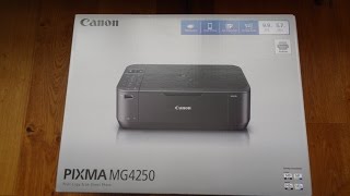 Canon PIXMA MG4250 AllInOne WiFi Printer Unboxing and setup [upl. by Lunt]