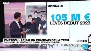 Lintelligence artificielle générative sujet phare de VivaTech 2023 • FRANCE 24 [upl. by Rillings]