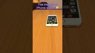 Impact of iPhone alarm😂😅shorts funny fyp [upl. by Wilonah]