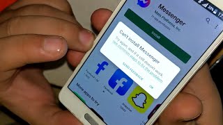 Cant Install Messenger  Error Fix  How to Install Facebook Messenger On Old Android Phone [upl. by Ahsienahs573]