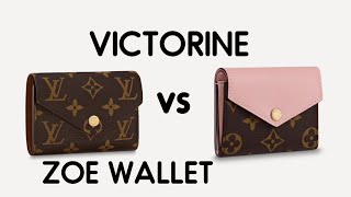 Louis Vuitton VICTORINE Wallet vs ZOE Wallet  Comparison [upl. by Aeki]