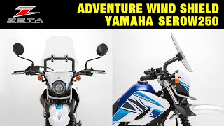 ZETA ADVENTURE WIND SHIELD YAMAHA SEROW250 [upl. by Aiyekal]