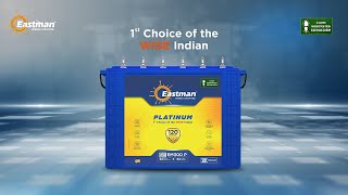 Eastman Platinum 300AH Inverter Battery  10 years exceptional warranty  Highest Capacity [upl. by Pulchi]