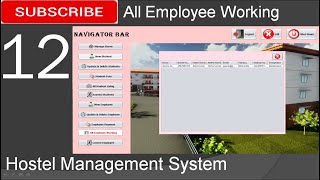 12 Hostel Management System in java  All Employee Working Page JFrame Mysql Database Netbeans [upl. by Hamal549]