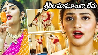 Sreeleela Saree Glamour Scene  Pelli Sandadi Telugu Movie Scenes  Tollywood Cinemalu [upl. by Bright]