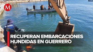 Así buscan sacar las embarcaciones hundidas en Acapulco [upl. by Herrmann]