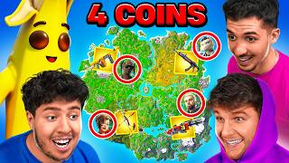 Le DÉFI BOSS MYTHIQUE des 4 COINS de Fortnite Chapitre 2 Remix  ft Wig Sly NATMOR [upl. by Littman551]