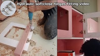 Hydraulic softclose auto hinges installation details inTamilhow to fitting hydraulic hinges in door [upl. by Kayley]