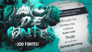 PACK DE FONTES  FONT PACK  DOWNLOAD DO MEU PACK COM MAIS DE 200 FONTES [upl. by Annadiana]