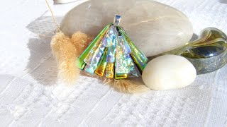 17 Simple Dichroic Bling Fused Glass Pendants From Scrap Glass AMAZING Results  So Easy to Make [upl. by Chastain]