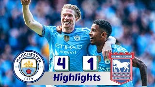 Man City vs Ipswich Town 41 All Goals  Extended Highlights [upl. by Vedette]