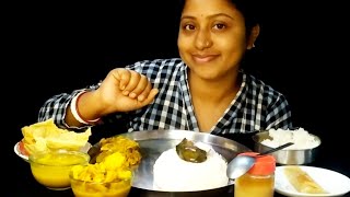 Big bites  Eating Rice with Muk DalGhee brenjel frypithapapar [upl. by Llywellyn]