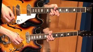 Sgt Peppers Lonely Hearts Club Band Reprise  Guitar Tutorial HD  Epiphone Casinos [upl. by Aluin]