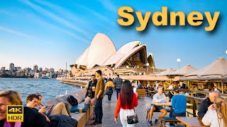 Sydney Australia Walking Tour  Opera House at Sunset  4K HDR [upl. by Nannaihr]