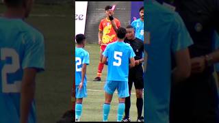 SAFF U20 MENS FOOTBALL 2024 Bhutan Vs India 01 Match 3 Red Card [upl. by Aicen]