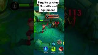 Paquito vs chou level 1vs1 mobilelegends moba mlbb shortsfeed shorst legends viralshorts [upl. by Neelak]