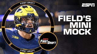 Mel Kiper Jr Reacts to Field Yates Mini Mock Draft  First Draft 🏈 [upl. by Bixby]