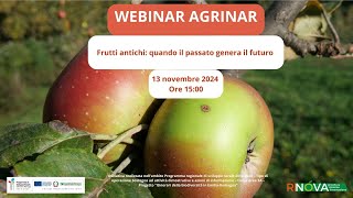 Webinar quotFrutti antichi quando il passato genera il futuroquot [upl. by Higley237]