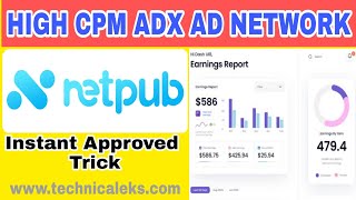 Netpub Adx Ad Network High Cpm Google Adsense Alternative Easy Approved Ads Network For Blogger [upl. by Gnehs693]