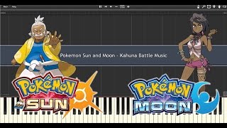 Pokemon Sun amp Moon  Kahuna Battle Music Piano Synthesia [upl. by Nathan]