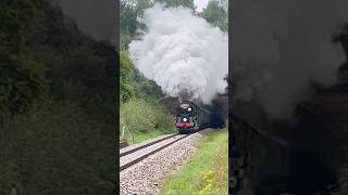 Bulleid steam explosion out of tunnel steamengine steamlocomotive trainspotting steamtrain [upl. by Artemus]