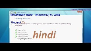 Window Installation Stuck At Completing Installion  Hindi [upl. by Ecyt]