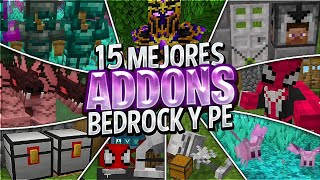 😲Top 15 MEJORES ADDONS SURVIVAL para MINECRAFT PE 120  12062 BEDROCKPE MODS MINECRAFT PE 120 [upl. by Sybilla]