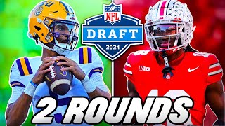 2024 NFL Mock Draft  2 Rounds WITH Trades [upl. by Lati464]