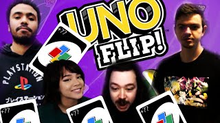 Someone Gets 70 Cards I REPEAT 70 CARDS Uno Flip w Rhymestyle Cinna and HomBKE [upl. by Onilegna]