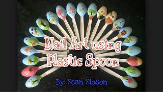 How to make Nail Art using Plastic Spoon [upl. by Aerdnahc]