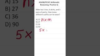 ASVABPiCAT Arithmetic Reasoning Practice Test Q Fundamental Counting Principle acetheasvab [upl. by Ordep160]