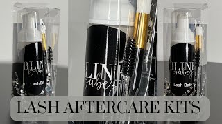 HOW TO MAKE LASH CLEANSER AND AFTERCARE KITS  LASH TECH DIY [upl. by Gnouhk]