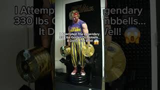 😱 I Attempted the Legendary 330 lbs GOLDEN Dumbbells gymfails [upl. by Eniarral]