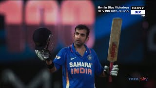 Gautam Gambhirs Magnificent 102 Runs against Srilanka  IND vs SL 2012  3rd Odi Colombo  Gambhir [upl. by Nady]