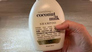 OGX Nourishing  Coconut Milk Moisturizing Shampoo Hydrating amp Restoring Shampoo Moisturizes Review [upl. by Swirsky142]