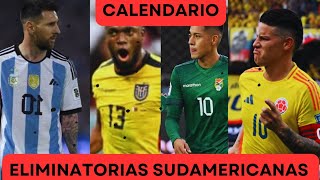 CALENDARIO de las eliminatorias sudamericanas RUMBO AL MUNDIAL 2026  JORNADA 9 [upl. by Jaret]