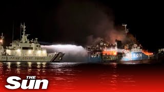 Horror ferry fire breaks out killing at least 31 passengers in the Philippines [upl. by Wixted962]