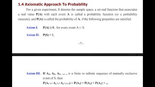 Probability amp Statistics Axiomatic Approach to Probability [upl. by Adriel]