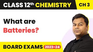 Batteries  Electrochemistry  Class 12 Chemistry Chapter 3 IITJEENEET [upl. by Tadeas]