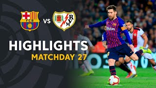 Highlights FC Barcelona vs Rayo Vallecano 31 [upl. by Nyleahs]