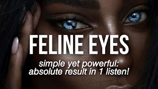 1X LISTEN INSTANT Feline Eyes SUBLIMINAL desired eye size amp shape [upl. by Esille434]