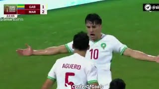 Brahim Diaz Goals Double Gabon vs Morocco 15 All Goals Results And Highlights Afcon Qualifiers [upl. by Rotman]