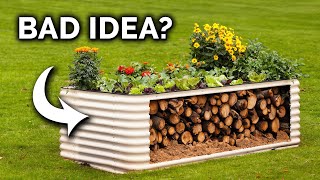 What Happens When You Bury Old Logs In A Raised Bed [upl. by Ewold]