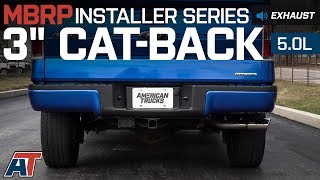 20112014 F150 MBRP Installer Series 3quot CatBack Exhaust 50L Sound Clip amp Install [upl. by Pandora]