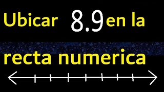 Ubicar 89 en la recta numerica 89 como ubicar un decimal en la recta  ubicacion de decimales [upl. by Notrom349]