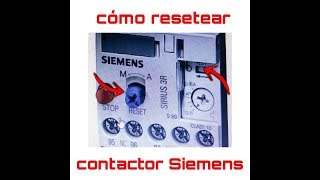 ¿Como Reestablecer Contactor SIEMENS 2022 [upl. by Amitaf]