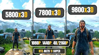 AMD Ryzen 7 5800x3D vs Ryzen 7 7800x3D vs Ryzen 7 9800x3D  1080p 1440p 4K  Ultimate Comparison [upl. by Ginnifer]