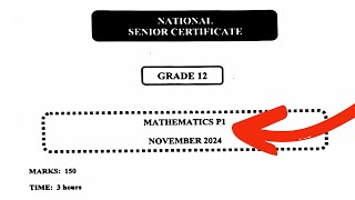 Full Memo Grade 12 Maths P1 November 2024 [upl. by Husch757]