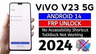 VIVO V23 5G V2130 Gmail Frp Bypass Android 14 Without Pc  Latest Security Update 2024 [upl. by Eegnat]