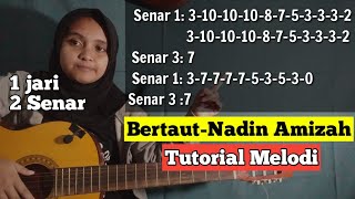 Tutorial Melodi 1 jari 2 senarBertautNadin AmizahGampang banget [upl. by Ezri]